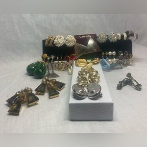 Vintage Clip On Earrings - 20 Pairs - Costume Jewelry